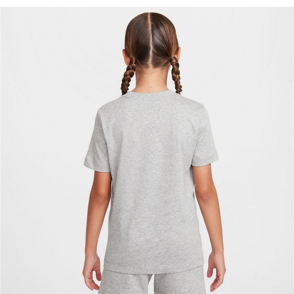 Nike Heather Gray Short Sleeve Tee with Orange Swoosh - Picture 4 of 4